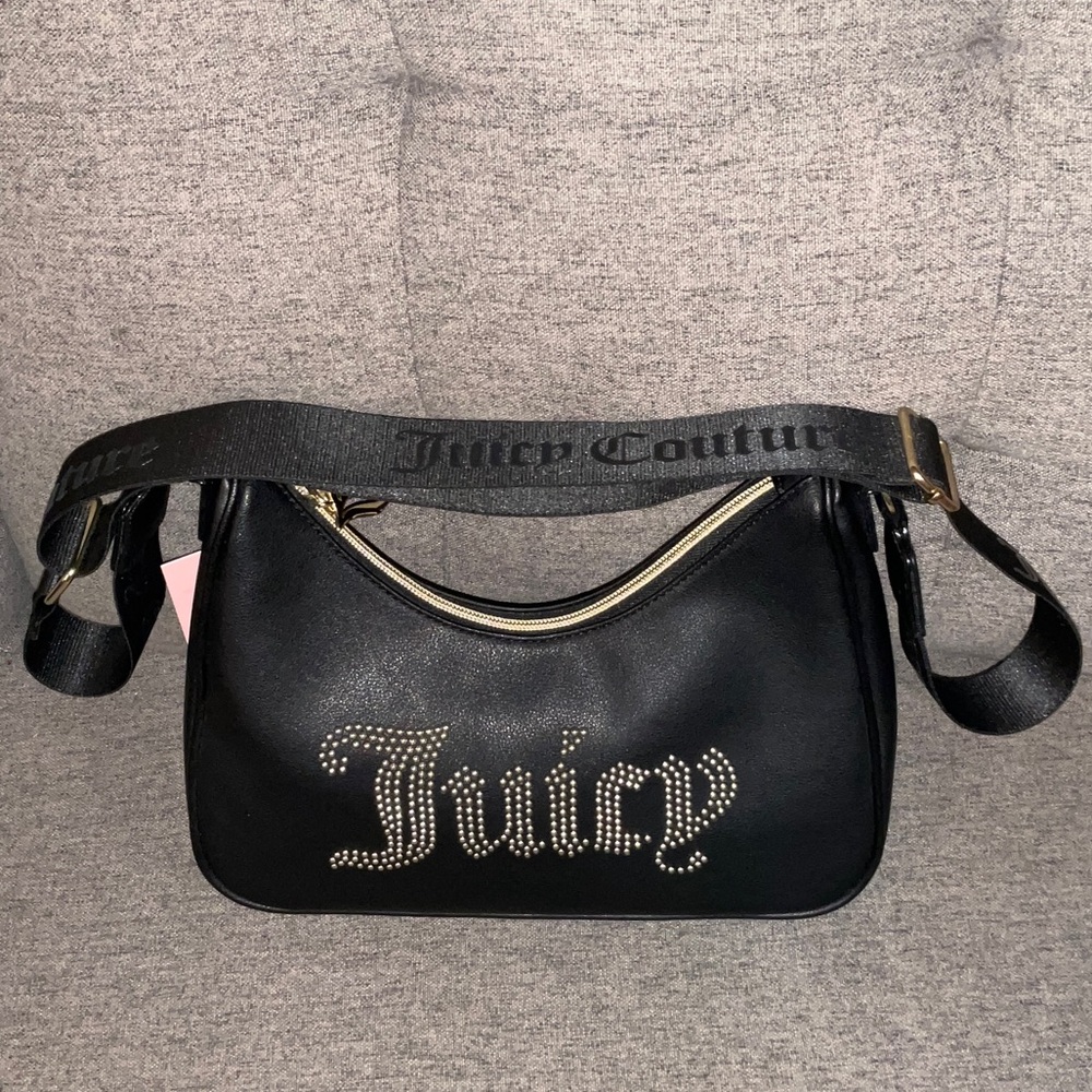 Juicy Couture Black and Gold Shoulder Bag NWT